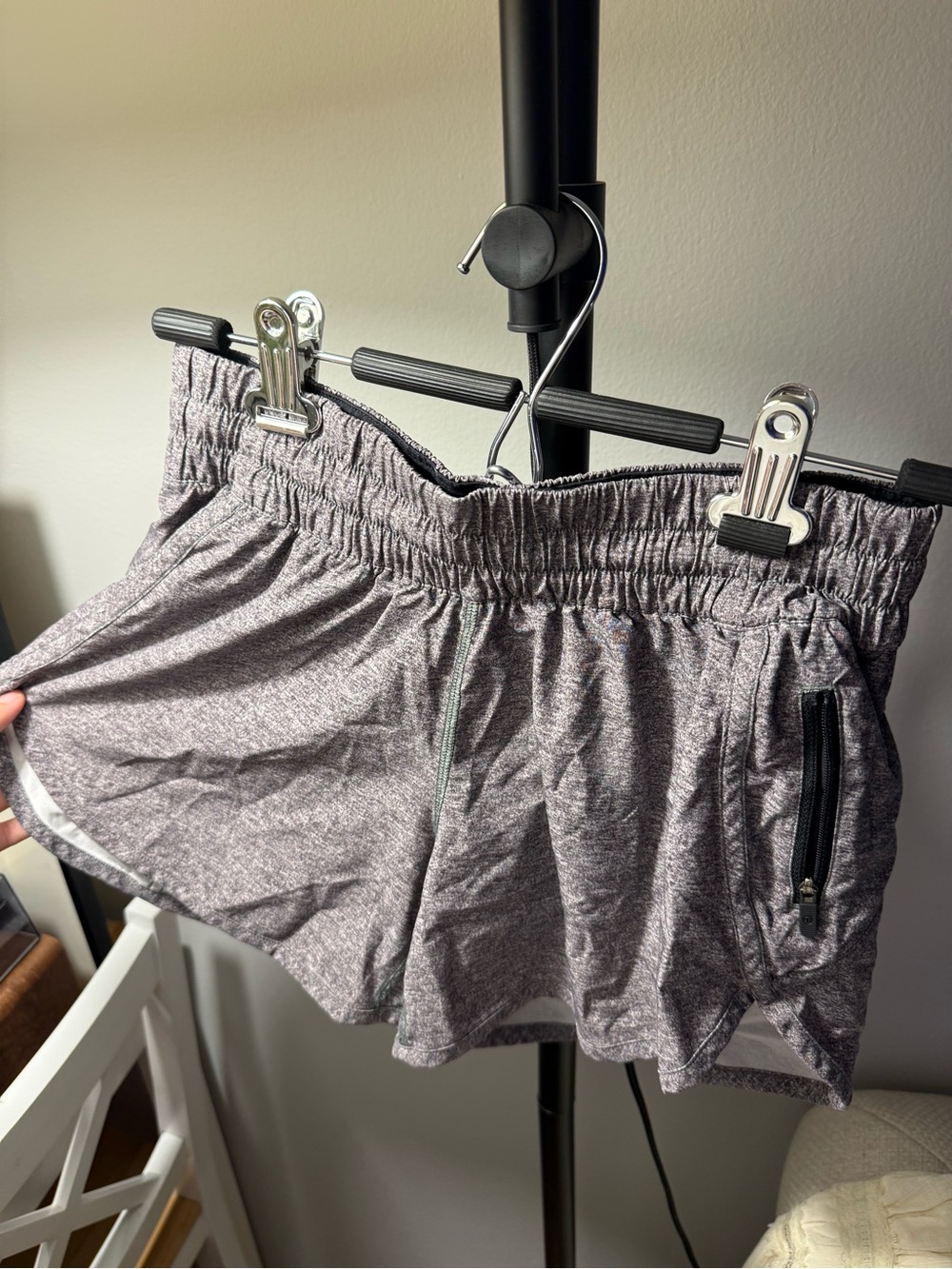 lululemon athletica Heather Gray Athletic Running Shorts
